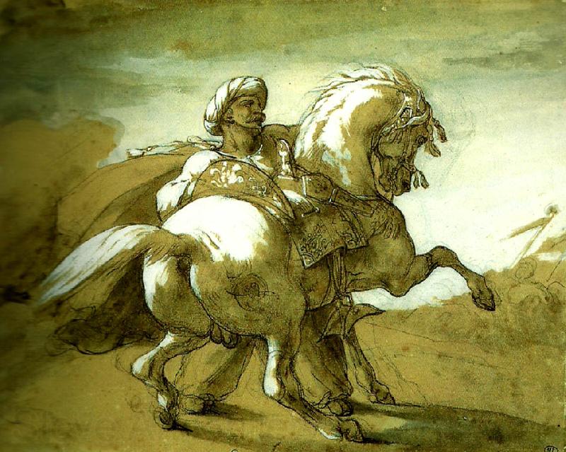 charles emile callande mameluck retenant un cheval Spain oil painting art